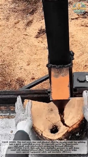High Power Hydraulic Wood Cutting Machine! #shorts