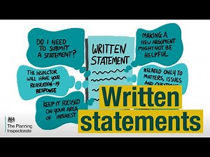 Local Plans 3 -How can I have my say during a local plan examination? Written Statements