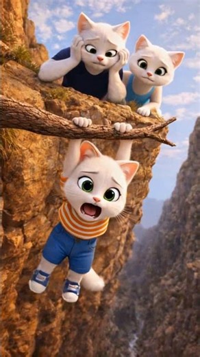 The Savior Cat #catvideos #funnyvideo #aianimation #cartoonanimals #catcomedy #funnycartoon #aivideo