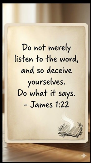 Daily Memory Verse | Be Doers of the Word | Epistle of James 1:22 📖 #memoryverse #wordoflife