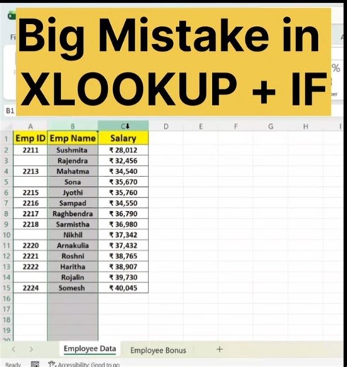 Fix #N/A error in Excel in 10 seconds. 🚨🚨 #excel #exceltips #shorts #shortsfeed #viral