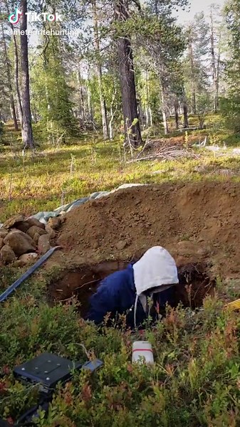 Digging for an Iron Meteorite. Check my profile to see what I found. #digging #workhard #prospecting #viral