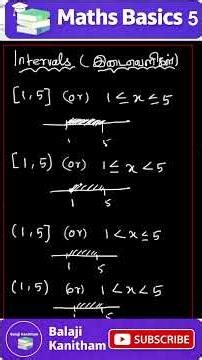 Maths Basic 5 | Intervals | Interval Notation