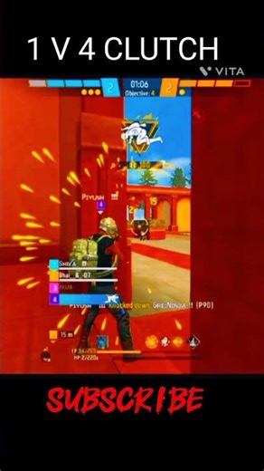 cs ranked 1 v 4 clutch 👀 grandmaster lobby 😱 #gyangaming #chronoplays #ff #chronolive