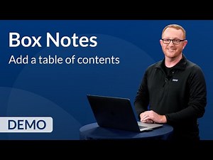 Learn to add a table of contents in Box Notes