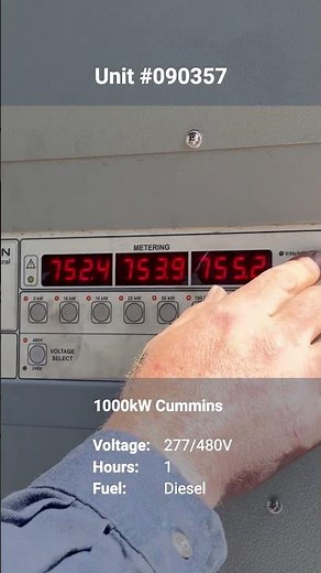 1000kW Cummins Diesel Generator | Load Bank Test | Generator Source Brighton, CO USA