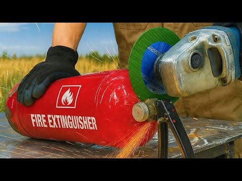 This invention could change everything! Pour waste oil into a fire extinguisher and see the results
