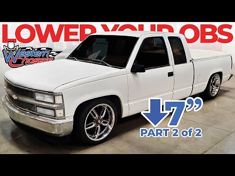Lowering a Chevy OBS 1500 7" w/ Western Chassis Drop Spindles, Shocks & Lowering Coils 2 of 2