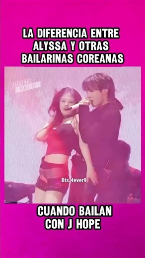 La coreana baila para las camaras;Alissa baila y actúa el personaje en el escenario, no solo baila