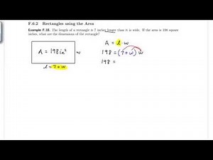 Factoring Applications: Rectangle Problems