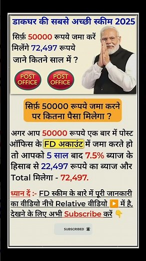 Post Office Fd Scheme 2025 | post office Fd Complete Details, Rules and Calculation ||