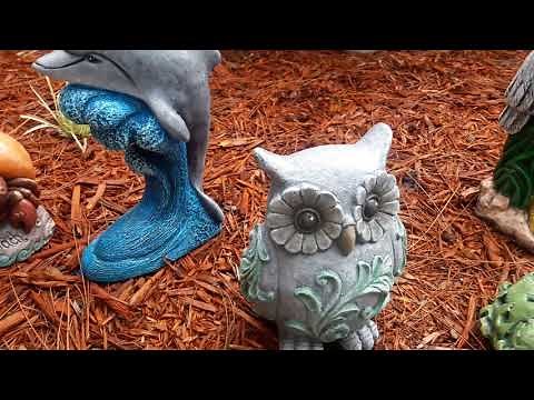 Make your own concrete statues - A little paint makes a huge difference