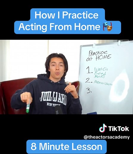 How I practice my acting from home. 8 MINUTE ACTING CLASS. #actinglessons #actingclass #actingtips #actorslife #actingadvice