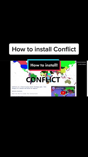 How to install Conflict from @itchio for PC. #conflictgame #tutorial #strategygames #freegame #fyp #heartsofiron4 #gaming