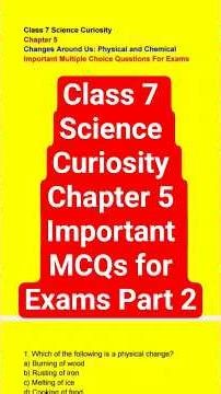 Class 7 Science Chapter 5 Important MCQs for Half Yearly Exams 2025 | Part 2 | EDUMAGNET