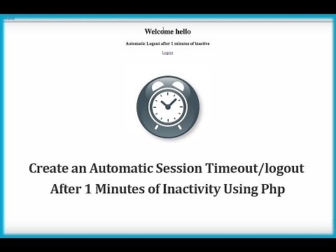 Create an Automatic Session Timeout/logout After 1 Minutes of Inactivity Using PHP
