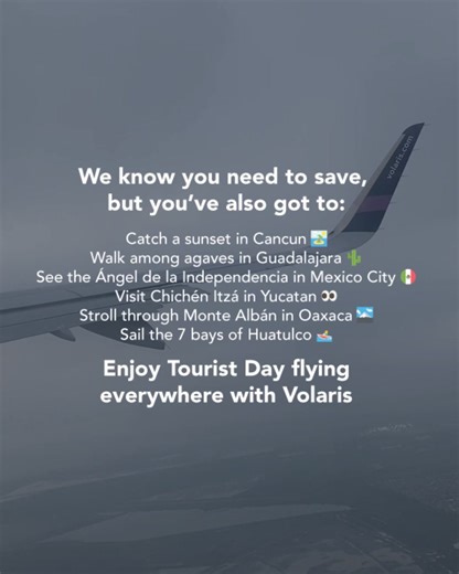 7.2K views · 43 reactions | Nothing beats traveling. Ready to book your next flight? ✈️ Comment which one you'll do first! https://bit.ly/3BlgHRX | Volaris | Facebook