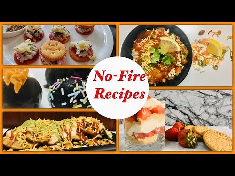 5 Easy No Fire Cooking recipes | Cooking without fire snacks recipes | 3 ingredient sweets recipes