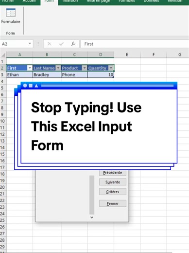 Stop Typing! Use This Excel Input Form 😎 @DR EXCEL #foryoupage #fyp #excel #exceltutorial #exceltricks