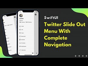 SwiftUI 3.0 Twitter Slide Out Menu With Complete Navigation's - Complex UI - Twitter UI - Xcode 13