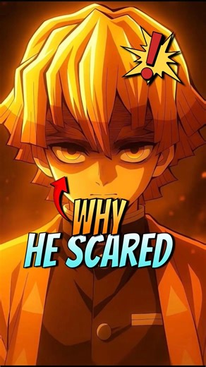 why zenitsu always scared ❗️#anime #demon slayer zenitsu #shorts