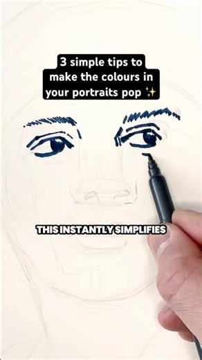 3 Simple Tips to Make Your Portrait Colours Pop 🎨 #shorts #howtodraw #beginnerarttips #art