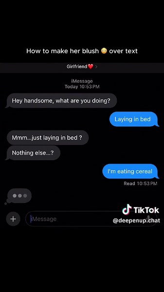 How to make her 😳over text! thanks @deepenup.app make my night😛 #testing #pickupline #deepenup #crush #fyp #romantic #rizz #textstory