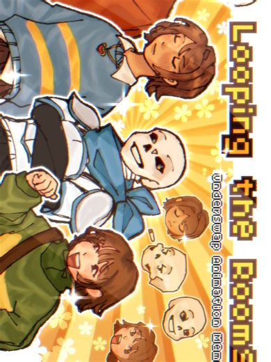 Underswap Animation Meme Featuring Frisk, Chara, and Sans