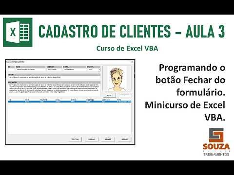Como Programar o Botão Fechar e Carregar ComboBox no VBA (Aula 3) - Cadastro de Clientes