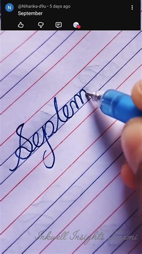 "September"Month Name in cursive writing l Cursive handwriting practice ✍️