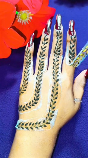 Stylish Mehndi Design ♥️ #shorts #mehndi #trending #stylish #latest #arabic #henna #mehandi #video