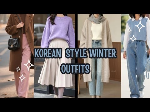 Different types of korean winter outfits #winterfashion #fashion