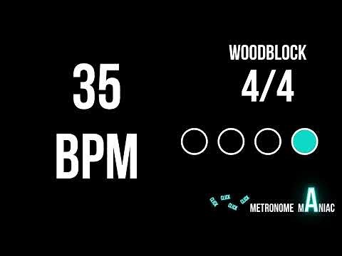 Metronome 35 BPM 4/4 - Woodblock