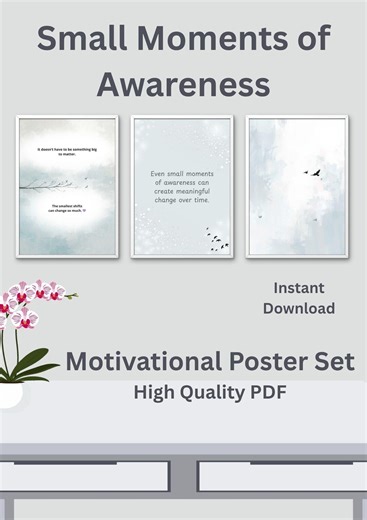 Motivational Poster Set - Inspirational Quotes - Instant Download PDF - Etsy