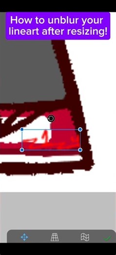 How I unblur my lineart! #art #ibispaintx #OC #roblox #tutorial