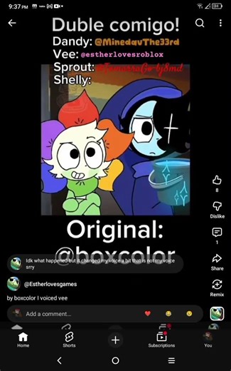 Dandys world voice over! Credits to: ‪@boxcolor‬ and ‪@Estherlovesgames‬ #dandysworld