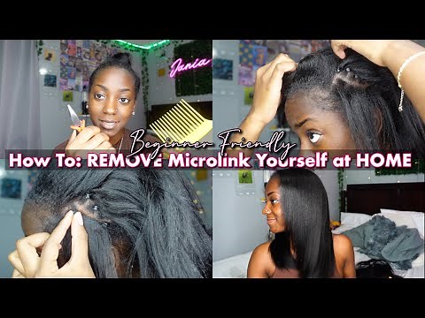 *Detailed* How To REMOVE Microlink Weft Extension at HOME | Curls Queen Hair