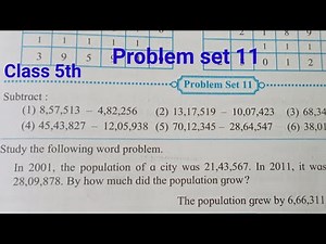 Problem set 11 class 5th maths