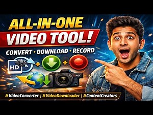 🔥 All-in-One Video Tool! 😱 Convert • Download • Record
