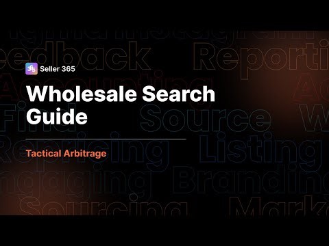 Tactical Arbitrage 1.0 - Wholesale Search Guide