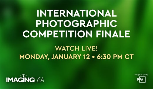 Join us LIVE for the 2026 International Photographic Competition Finale on Monday, January 12, from 6:30 - 8:00 PM CT. 🏆 Bookmark this link for the finale 👉 https://youtube.com/live/1_gKp-zGIxA | Imaging USA