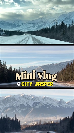 You escape to Jasper for a winter day trip and every stop looks like a postcard. 🏔️❄️📸 Mini vlog from the heart of the Canadian Rockies: 📍 Jasper Village stroll 📍 Pyramid Lake & Pyramid Island bridge views 📍 Patricia Lake scenic stop 📍 Roche Miette Creek 📍 Athabasca River viewpoints 📍 Maligne Canyon frozen waterfalls Food stops you can’t miss: 🥐 Brunch at O’Shea’s Restaurant 🍺 Dinner at Jasper Brewing Company Snowy mountains, quiet streets, frozen waterfalls, and the kind of views that