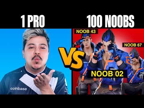 100 NOOBS VS UM RADIANTE GLOBAL!! 😨🤩