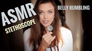 ASMR Gina Carla 🤰🏽Listen to my Stomach! Belly Rumbling with Stethoscope!