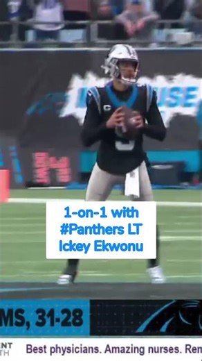 Ickey Ekwonu shares thoughts on Panthers' win over Rams