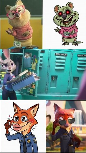 Zootopia 2 Nick and Judy (2025) Funny Drawing Meme (Part 2)
