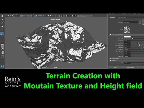 Snow Terrain creation Mountain Texture 2D | Maya texturing Tutorial | Hypershade | Shading Network