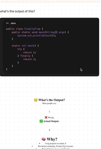 finally block tricky interview question #java #finally #nukkadcode