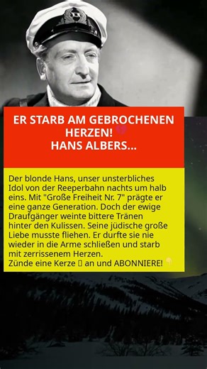 ER STARB AM GEBROCHENEN HERZEN! 💔 HANS ALBERS...