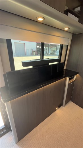 One of my favorite features of an RV is when the TV lifts up automatically!!! What’s your favorite feature? #greatamericanrvhuntsville #airstream #campinglife #fyp#travel
